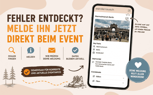 Fehler entdeckt? Melde ihn direkt beim Event Fehler entdeckt? Melde ihn direkt beim Event